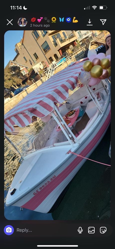 Pink Duffy party boat