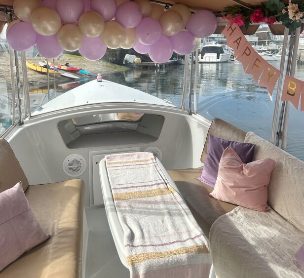 Lavender balloons interior