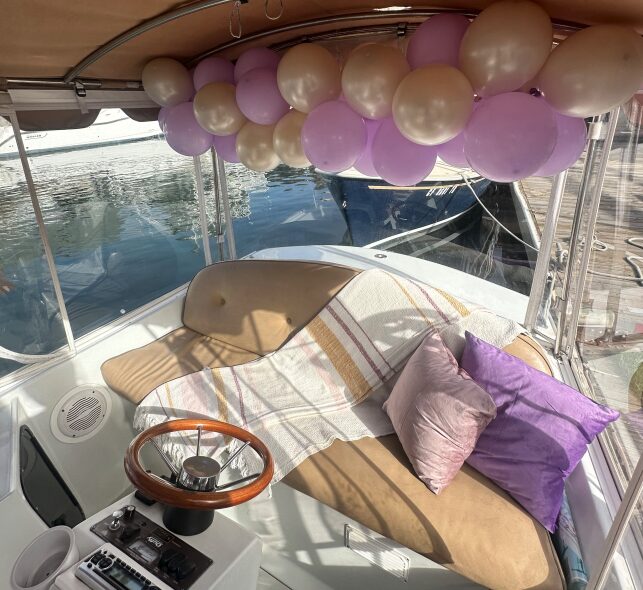 Lavender balloons wheel view