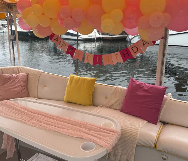 Yellow orange birthday interior