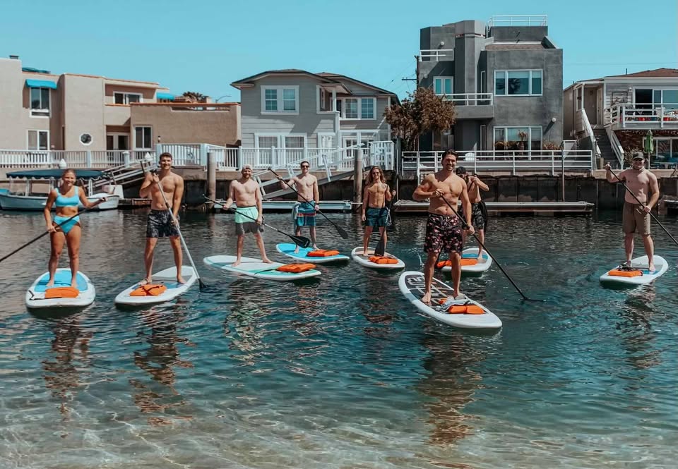 Group paddleboarding