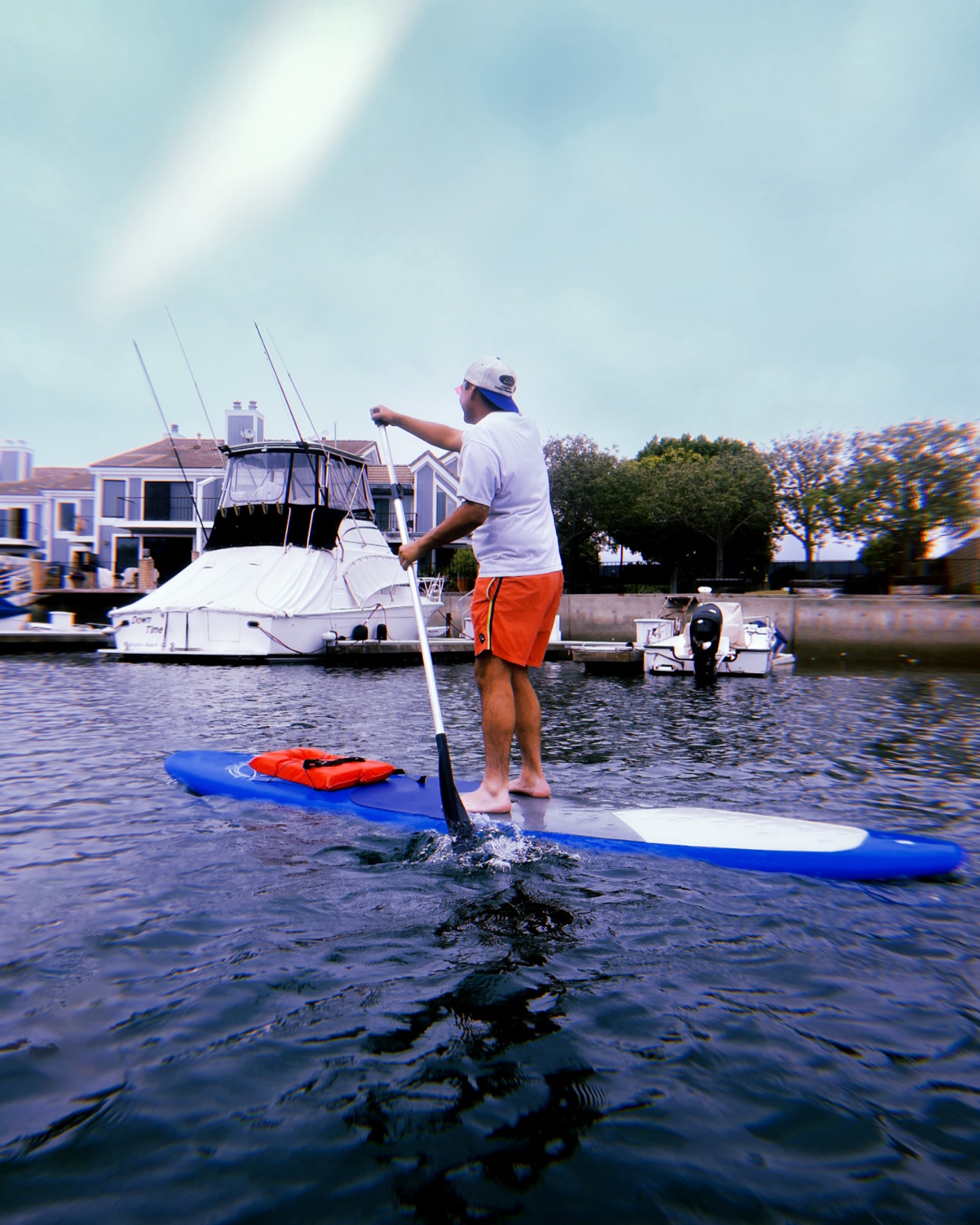 Man paddleboarding